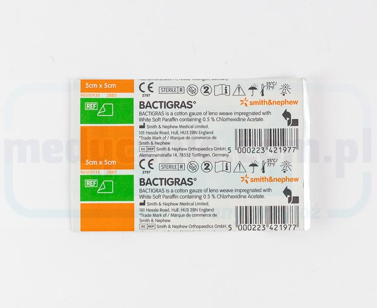 Bactigras 5*5cm opatrunek parafinowy 1szt